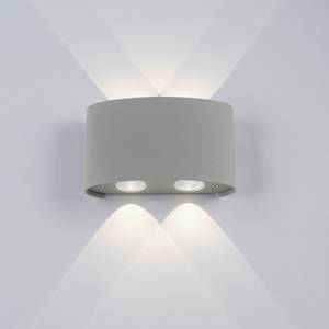 LED-wandlamp Carlo II aluminiumkleurig - Aantal lichtbronnen: 4