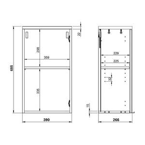 Salle de bain Pescara V (4 éléments) Verre - Graphite