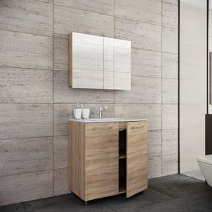 Salle de bain Melville VI (3 éléments) Imitation chêne de Sonoma - Largeur : 80 cm
