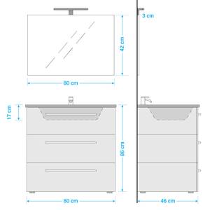 Salle de bain Melville III (3 éléments) Largeur : 80 cm