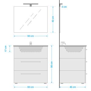 Salle de bain Melville III (3 éléments) Largeur : 60 cm