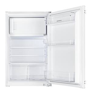 Cuisine Andrias III Blanc / Noyer - Largeur : 270 cm - Plaque de cuisson - Avec électroménager