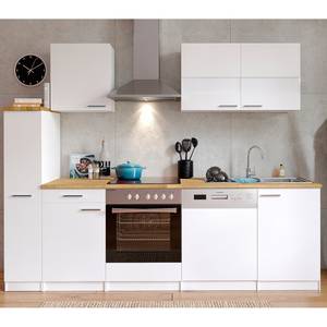 Cuisine équipée Andrias II Blanc - Largeur : 250 cm - Vitrocéramique