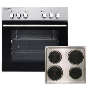 Küchenzeile Andrias IV Inklusive Elektrogeräte - Schwarz - Breite: 300 cm - Kochplatte