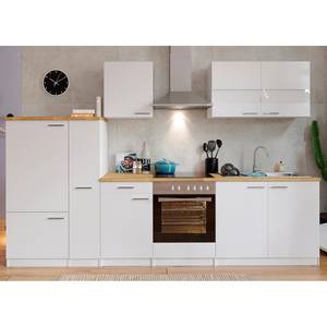 Küchenzeile Andrias IV Inklusive Elektrogeräte - Weiß - Breite: 300 cm - Glaskeramik