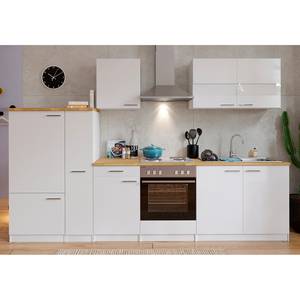 Küchenzeile Andrias IV Inklusive Elektrogeräte - Weiß - Breite: 300 cm - Kochplatte