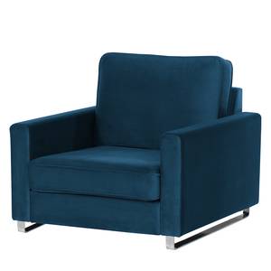 Fauteuil Radon fluweel - Velours Ravi: Marineblauw