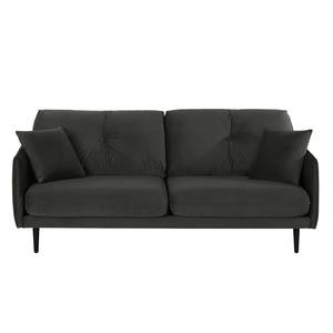 Sofa Pigna (3-Sitzer) Webstoff - Samt Ravi: Anthrazit