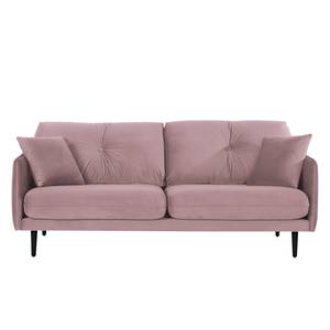 Sofa Pigna (3-Sitzer) Webstoff - Samt Ravi: Mauve