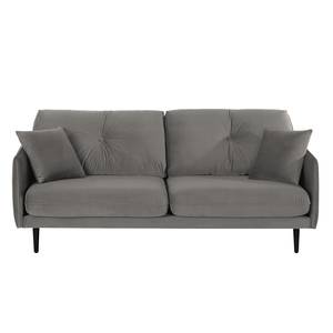 Sofa Pigna (3-Sitzer) Webstoff - Samt Ravi: Taupe