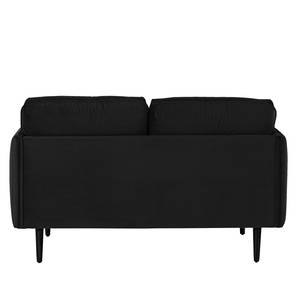 Sofa Pigna (2-Sitzer) Webstoff - Samt Ravi: Schwarz