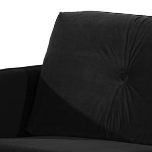 Sofa Pigna (2-Sitzer) Webstoff - Samt Ravi: Schwarz