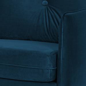 Sofa Pigna (2,5-Sitzer) Webstoff - Samt Ravi: Marineblau