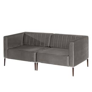 Sofa Luparo I (2,5-Sitzer) Webstoff - Samt Onoli: Rauchgrau