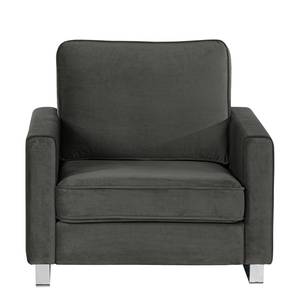 Fauteuil Radon fluweel - Velours Ravi: Antracitekleurig