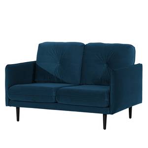 Sofa Pigna (2-Sitzer) Webstoff - Samt Ravi: Marineblau