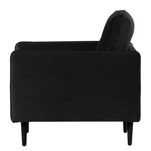 Fauteuil Pigna I Velours Ravi: Noir