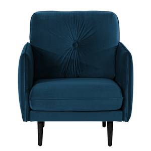 Fauteuil Pigna I Velours Ravi: Bleu marine