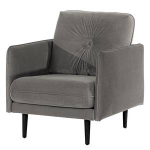 Fauteuil Pigna I Geweven stof - Velours Ravi: Taupe