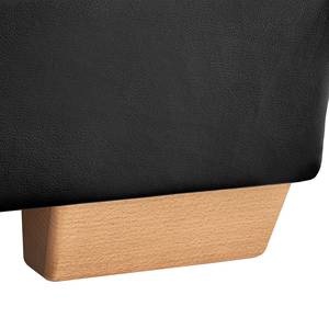 Canapé d’angle Sully Tissu Voer / Cuir synthétique Madara: Gris / Noir