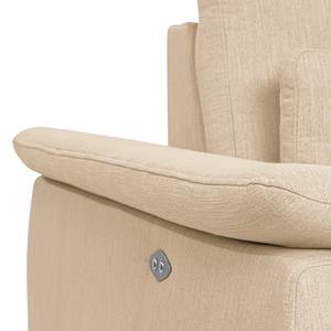 Ecksofa Renay I Webstoff Meara: Beige - Longchair davorstehend rechts