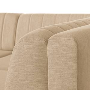 Ecksofa Luparo I Webstoff - Beige - Ottomane davorstehend rechts