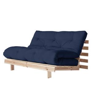 Schlafsofa Roots 140 I Baumwolle - Marineblau - Beige