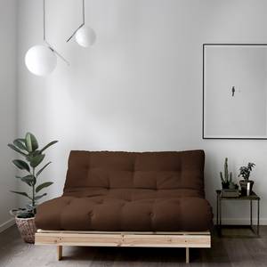 Schlafsofa Roots 140 I Baumwolle - Espresso - Beige