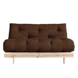 Schlafsofa Roots 140 I Baumwolle - Espresso - Beige