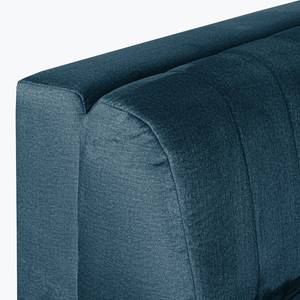 Canapé d’angle Luparo I Bleu foncé - Méridienne longue à gauche (vue de face)