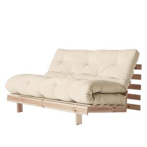 Schlafsofa Roots 140 I Baumwolle - Cremeweiß - Beige