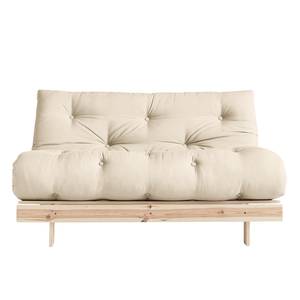 Schlafsofa Roots 140 I Baumwolle - Cremeweiß - Beige