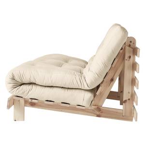 Schlafsofa Roots 140 I Baumwolle - Cremeweiß - Beige