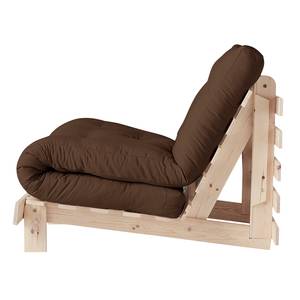 Slaapfauteuil Roots 90 I katoen - Espressokleurig - Beige