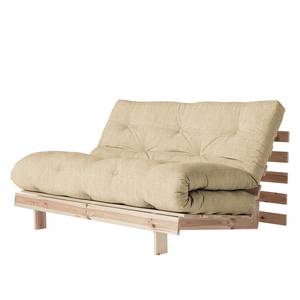 Schlafsofa  Roots 140 II Baumwolle / Leinen - Beige