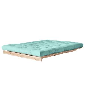 Canapé convertible Roots 140 I Coton - Vert menthe - Beige