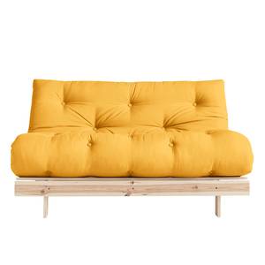 Schlafsofa Roots 140 I Baumwolle - Safrangelb - Beige