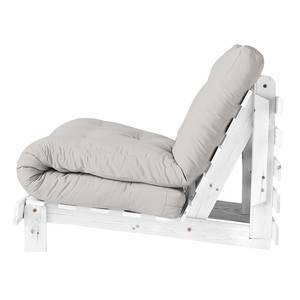 Fauteuil convertible Roots 90 I Coton - Gris clair - Blanc