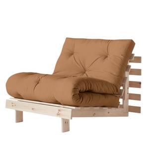 Schlafsessel Roots 90 I Baumwolle - Mittelbraun - Beige