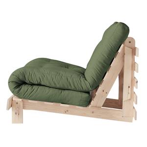 Fauteuil convertible Roots 90 I Coton - Vert vieilli - Beige