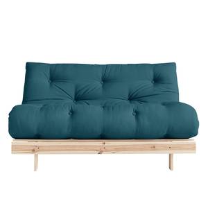 Schlafsofa Roots 140 I Baumwolle - Petrol - Beige