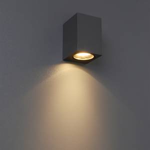 Buitenwandlamp Cubus II glas/aluminium - 1 lichtbron