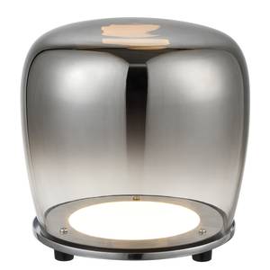 LED-tafellamp Smoky transparant glas/aluminium - 1 lichtbron