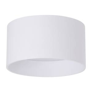 LED-Deckenleuchte Trios Mischgewebe / Aluminium - 2-flammig - Weiß - Durchmesser: 14 cm