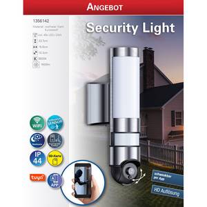 LED-Wandleuchte Security Light Acrylglas / Aluminium - 1-flammig