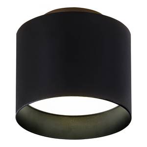 LED-plafondlamp Trios textielmix/aluminium - 2 lichtbronnen - Zwart - Diameter: 10 cm