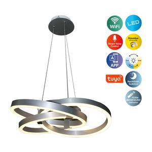 LED-hanglamp Divora plexiglas/aluminium - 1 lichtbron
