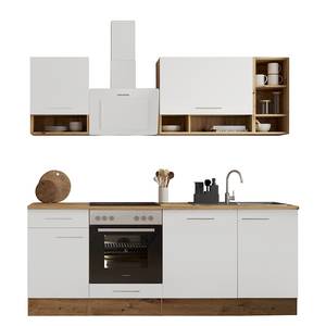 Küchenzeile Wilawa I (12-teilig) Mit Elektrogeräten - 220 cm - Weiß