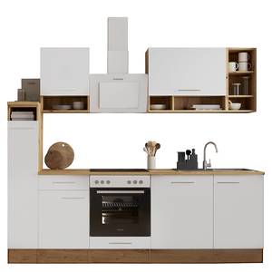 Küchenzeile Wilawa II (13-teilig) Mit Elektrogeräten - 250 cm - Weiß - Breite: 250 cm