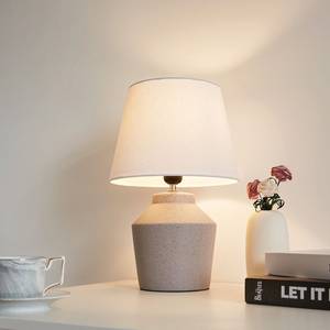 Lampe Glowing Pearl Tissu mélangé / Céramique - 1 ampoule